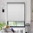 MYshade Free-Stop Cordless Roller Shades for Windows Room Darkening Roller Shades & Blinds Same Color Both Sides Fabric Pull Down Shade for Home Office Indoor Easy to Install White(29" W X 72" H)