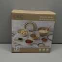 COOK WITH COLOR Mixing Bowls with Lids - 12 Piece Plastic Nesting Bowls Set includes 6 Prep Bowls and 6 Lids, Microwave Safe Mixing Bowl Set, Brown Embossed