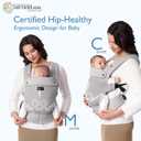 Momcozy Breathable Mesh Baby Carrier, Ergonomic and Lightweight Infant Carrier for 7-45lbs with Enhanced Lumbar Support, All Day Comfort for Hands-Free Parenting, Air Mesh-Grey