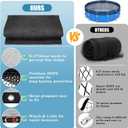 18 FT Pool Leaf Net Cover for Above Ground Pools, Ultra-Fine 0.15 Mesh Pool Cover with Winch & Cable, Pool Leaf Cover Prevents Leaves and Debris from Entering Pool