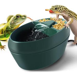 MYGIIKAKA Reptile Drinking Water Fountain Chameleon Accessories Automatic Circulation System with Trough, Bearded Dragon Cage Accessories Reptiles Habitat Waterfall for Snake/Lizard/Chameleon/Turtle