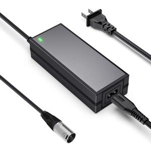 24V 2A Electric Scooter Battery Charger, Suitable for Go Go Elite Traveler, Pride Mobility, Jazzy Electric Chair Battery, and Plus Ezip Mountain Trailz 3-pin XLP Scooter Charger