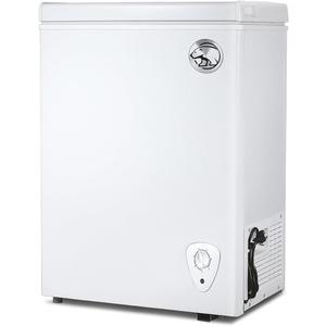 Commercial Cool 1.8 Cu. Ft. Compact Chest Freezer, Textured Finish, Deep Freezer for Frozen Food Storage, Removable Storage Basket, Mechanical Temperature Control, R600a Refrigerant, CCFW18, White