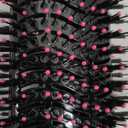 Hair Dryer Brush Blow Dryer in One, Upgraded 4 in 1 Hair Dryer and Styler Volumizer with Negative Ion Anti-frizz Ceramic Titanium Barrel Hot Air Hair Straightener Brush (Black/Pink)