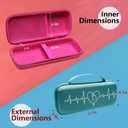 LTGEM Stethoscope Case for 3M Cardiology III,II,IV,3M Aster Cardiology/MDF MDOne Stainless Steel Stethoscope Nurse Accessories and Medical Equipment (Pink Outer+Pink Inner)