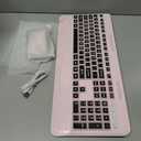KOPJIPPOM Wireless Keyboard and Mouse Set with Quiet Keys, 2.4G Full Size Ergonomic Keyboard with Wrist Rest, Protective Covers, Soft Touch Silent Design for Windows, Computer, PC and Laptop