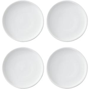 4 inch Matte White Ceramic Plant Saucer (4 Pack)-Ceramic Drainage Tray for Plant Pot-Planter Saucers, White