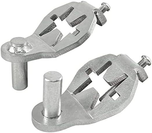 T-Post Gate Hinge Pins - Heavy Duty Gate Hanger, Hang a gate from a Metal T Post, Steel Gate Hinges Target Hanger for Farm Gate, Garden & Backyard Gate, Easy to Install. (Patent)