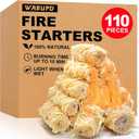 110 Pcs Fire Starter - Natural Fire Starters for Fireplace, Pellet Stove, BBQ, Pizza Oven, Fire Pit &Chimney, Fire Starters for Grill, Charcoal Starter