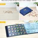 Coin Collection Supplies Holder Book for Collectors, 300 Pockets Coin Collection Organizer Storage Box Case Album for 20/25/ 27/30/ 38mm Coins- Blue