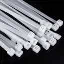 Large Zip Ties – 24 Inch White Heavy Duty Cable Ties for Outdoor Use, 50 Pcs – Strong Extra Long Industrial Plastic Tie Wraps