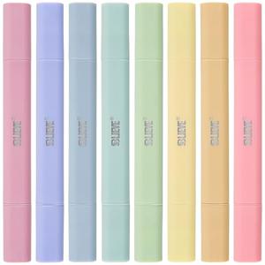 BLIEVE- Aesthetic Bible Highlighters No Bleed Through Assorted Colors, Cute Highlighter Dual Tip For Journaling Supplies And Accessories, Bible Highlighters And Pens No Bleed (CANDY)