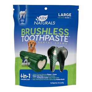 ARK NATURALS Brushless Toothpaste, Dog Dental Chews for Large Breeds, Freshens Breath, Helps Reduce Plaque & Tartar, 18oz, 1 Pack
