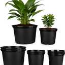 RooTrimmer 3/5/7 Gallon Nursery Pots 9 Pack Set, Plastic Planter with Drainage Holes Round, Sturdy, Deep Design for Indoor/Outdoor Plants