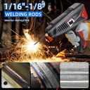 Portable Handheld Welding Machine - 110V,IGBT Inverter ARC Welder Gun Stick Welder, Welder with LED Display,easy arc ignition,small volume, and simple operation for 1/16"-1/8"Welding Rods (Black)