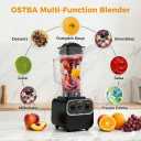 OSTBA 1600W Commercial Professional Blender for Kitchen, Heavy Duty Countertop Smoothie Blender, 68oz Large Capacity, 10-Speed Control, 6-Leaf Blades for Ice Crushing & Frozen Fruit, BPA-Free