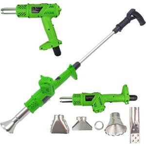 3-in-1 Electric Weed Burner Wand - 1500W Garden Weed Eater - Heat Gun with Adjustable Temperature, Nozzle Replacements for Flame Weeding, Roofing, and Ice Melting Eco-Friendly, Safe, High Power