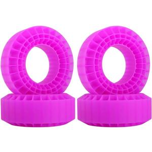 GLOBACT 1.9 Silicone Tire Inserts Fit 118-122mm 1.9" Wheel Tires Waterproof Inserts for 1/10 RC Crawler Car (4Pcs Purple)
