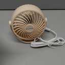 Gaiatop Desk Fan, 5-Inch Portable Electric Table Desktop Air Circulator Fans, Small but Powerful with 3 Speed 360 Adjustable Tilt for Cooling Home Dorm Office Bedroom Bathroom Kitchen, Beige