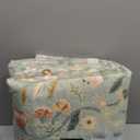 Lahome Floral 5x7 Washable Rug, Non Slip Soft Rug for Kids Room Nursery Ultra-Thin Green Carpet Bedroom, Vintage Botanical Print Carpet for Playroom Classroom Living Room Kitchen, Sage