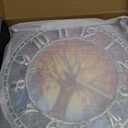 Tree of Life Wall Clock 12inch Silent Movement Clock Precise Timekeeping Wall Clock Ideal for Living Rooms Bedrooms Offices for Home Decor Enthusiasts Antique Silver