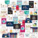 Harloon 200 Pack Happy Birthday Card Assorted Bulk with Blank Envelopes and Stickers 4 x 6 Inches Greeting Blank Happy Birthday Cards for Men Women Adults Kids, 20 Styles (Colorful Style)