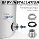 Bulkhead Water Tank Fitting,1" NPT Female Thread,304 Stainless Steel Thru-bulk Fitting(2 Pcs)