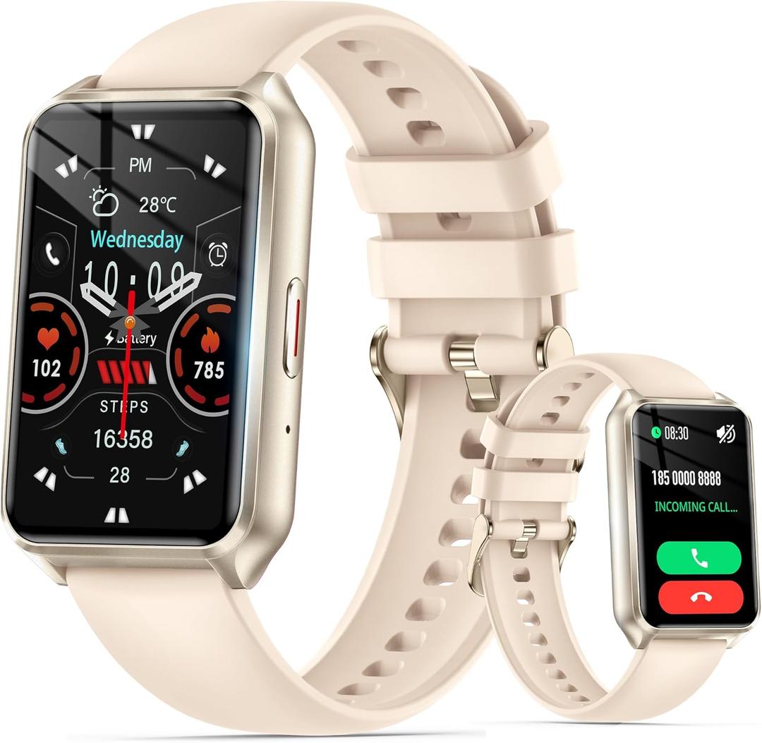 Health Fitness Tracker Watch for Women Men, IP68 Waterproof Activity Tracker with Calorie and Sleep Monitor, 110+ Sports Modes Pedometer Smart WatchStep Counter Compatible with iPhone Android (Gold)