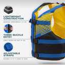 Stohlquist FIT Adult Life Jacket, US Coast Guard Approved Type III Life Vest, PFD for Men and Women, Easily Adjustable, Lightweight and High Buoyancy - Universal Fit (30-52" Chest), Blue