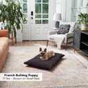 Charlie Corduroy Reversible Pillow Dog Bed with Removable Cover, Steel, Small (36" x 24")