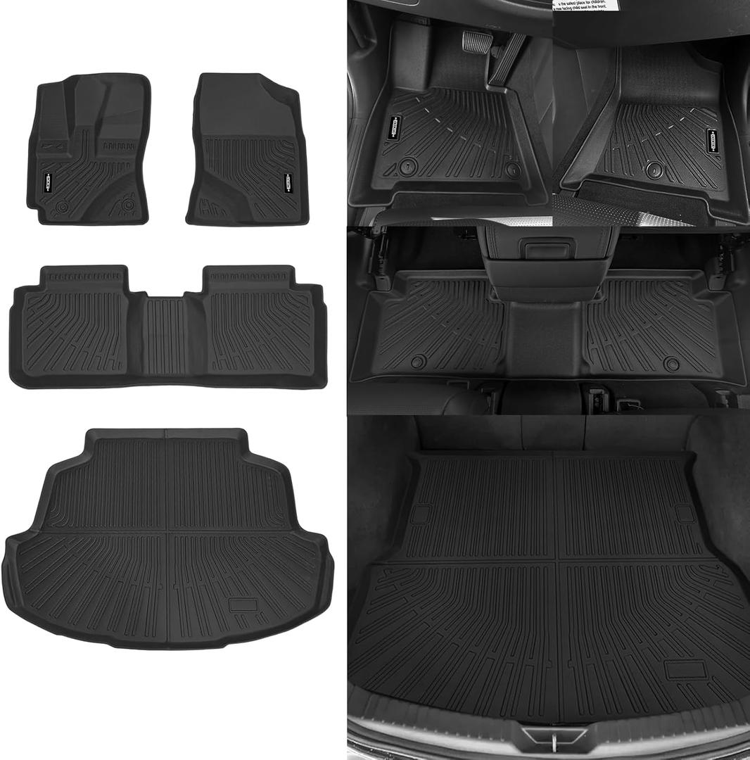 All Weather Floor Mats for Toyota Corolla 2014-2019 (Not for Hatchback) Floor Mats & Trunk Mat for Corolla Accessories Guard Odorless Anti-Slip Floor Liner