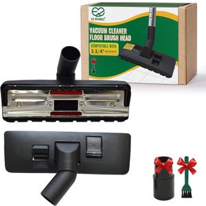 EZ SPARES Universal Vacuum Cleaner Floor Brush Attachment,Compatible with Most Brand,Hoover, Eureka, Rainbow,Shop VAC,Nozzle Tool, 2-in-1 for Hard Floor&Carpet (With An Adapter and Mini Clean Brush)