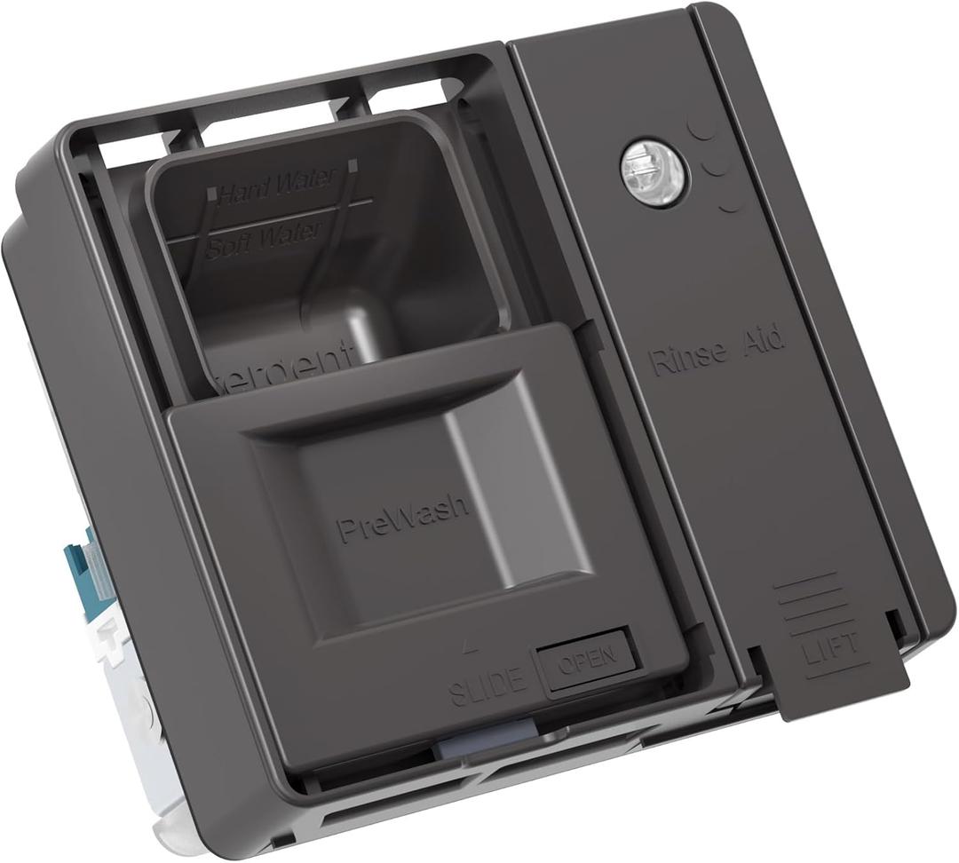 UPGRADED W10861000 Dishwasher Detergent Dispenser Compatible With Whirlpool Kitchenaid Maytag Dishwasher Detergent Dispenser Replacement Parts W10620296 W10620298 WDT730PAHZ0 Soap Dishwasher Dispenser