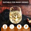 Stemless Wine Glasses Set of 12, 16.5 oz Rippled Texture Modern Glasses for Red & White Wine, Durable Glassware for Home, Bar, Party, and Daily Use (Rippled Texture)
