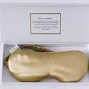 ZIMASILK Adjustable 100% 22 Momme Mulberry Silk Sleep Mask for Sleeping, Filled with Premium Mulberry Silk, Softest & Breathable Eye Sleeping Mask (Golden)