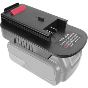20V Adapter HPA1820 for Black&Decker LBXR2020 18V to 20V Batteries Convertor Adapter for Black Decker 18V NiCad & NiMh Battery ToolsHPB18 HPB18-OPE 244760-00 A1718 FS18FL FSB18 for Porter & S