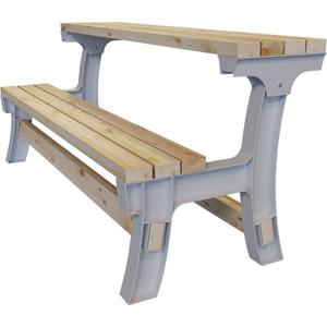 2x4basics 90110ONLMI 90110 Flip Top BenchTable, Bench, Patio Table, Sand