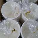 RACETOP 100 Pack 9 oz Gold Plastic Cups Tumbler, Disposable Cups with Gold Rim for Party, Heavy-duty Clear Plastic Wine Glasses, Disposable Wedding Cups