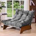 MAXYOYO Adjustable Living Room Chair, 3-Position Accent Chair with Frame | Convertible Living Room Chair & Recliner, Tufted Cushion Floor Chair, Soft Upholstered Lounge for Bedroom, Lounge, Dorm