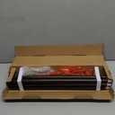 KAMANINA Curtain Rods No Drilling for Windows 32 to 86 Inches, 5/8 Inch Diameter Adjustable Single Curtain Pole with Adhesive Brackets, Bronze