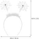 Amosfun Christmas Headband 6pcs Christmas Decorative Headband Adorable Hair Bands Cute Snowflake Hair Hoops Snowflake Headdress Birthday Favors Halloween Costumes