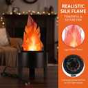 3D Artificial Fake Fire Flames - 110V LED Effect Light Electric Fake Campfire Lamp, Realistic Simulated Prop Flame Lamp for Christmas/Halloween/New Year/Indoor/Stage/Party/ Night Club Decorations