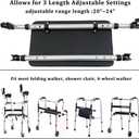 Walker Rest Seat for Attachable Seat Folding Walker, Maximum Weight Capacity of 250 Pounds, Adjustable Range:20"~24" (B)
