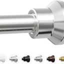 Chrsouly Shower Curtain Rod, 31-76 Inch Adjustable Tension Shower Rod, 1" Diameter Heavy Duty Rust-proof Tension Curtain Rods for Bathroom, Non Slip, No Drill, Nickel