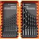 Crosstar M35 Cobalt Drill Bit Set - 21pcs 1/16"-1/2" TiAlN Coated Self-Centering Metal Drill Bits for Thin Hardened Steel, Stainless Steel, Titanium| Bullet Point Tip, High-Speed Jobber Bits