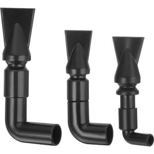 uxcell 3Pcs Aquarium Nozzle, 360Free Rotate Plastic Aquarium Pump Nozzle, 8mm/15mm/19mm OD Flat Water Outlet Return Pipe Fitting for Aquariums Fish Tanks(Black)