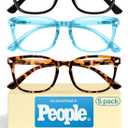 CCVOO Reading Glasses for Women/Men, Eyeglasses, Blue Light Readers for Women/Men, Computer Eye Glasses, Cheaters  *C1 Mix, 0.0 x