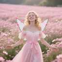 Fairy Wings for Women Butterfly Wings Nature Flower Fairy Wing Dress Up Party Favor Halloween Costumes (One Size, Pink)
