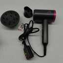 Ionic Hair Dryer with Diffuser, Powerful 1800W Blow Dryer for Women & Men, Fast-Drying Hair Dryer with Nozzle for Home, Salon, Travel (Dark Gray)
