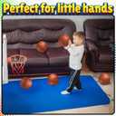 Mini Basketball Set for Kids - 6 Inch (5 Pack) w/Hand Pump - Small Size Indoor Mini Hoop Balls for Toddlers - Over The Door Basketball Games, Indoor & Outdoor, Small Hoops, Pool Play & Party Favors